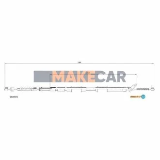 TOYOTA Трос ручн.тормоза прав.Corolla 91- (бараб.) для ADRIAUTO 52.0207.1 фото товару