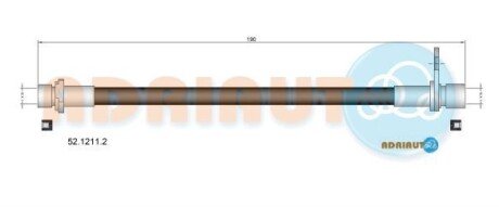 TOYOTA шланг гальм. задн. лів. TOYOTA -12 ADRIAUTO 52.1211.2 фото товара