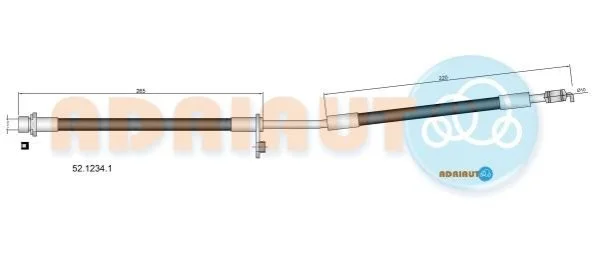 <strong>TOYOTA шланг гальм. передн. лів. YARIS 10- ADRIAUTO 52.1234.1 (фото 1)</strong>