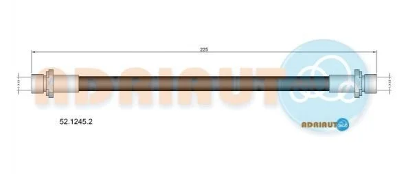 <strong>Шланг гальм. передн. лів. TOYOTA YARIS 06- ADRIAUTO 52.1245.2 (фото 1)</strong>