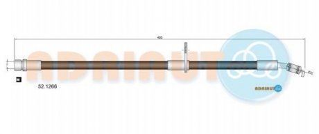 TOYOTA Шланг тормозной передний лев. RAV 4 I 94- ADRIAUTO 52.1266 фото товару