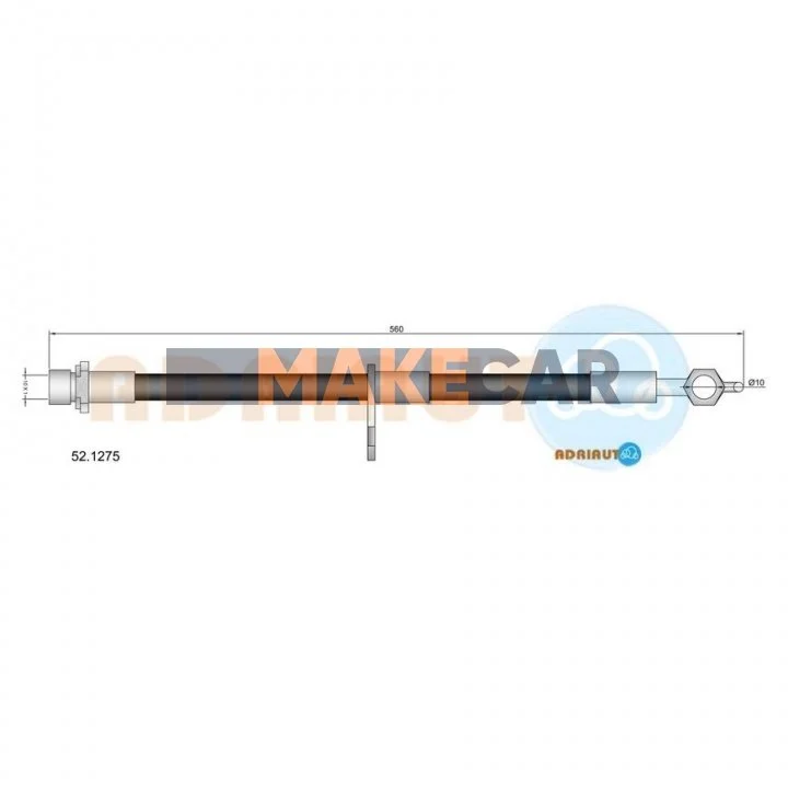 <strong>TOYOTA Шланг тормозной пер. пр.Yaris -05 ADRIAUTO 52.1275 (фото 1)</strong>