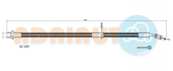 <strong>Шланг тормозной пер. левый TOYOTA Avensis -03 ADRIAUTO 52.1281 (фото 1)</strong>