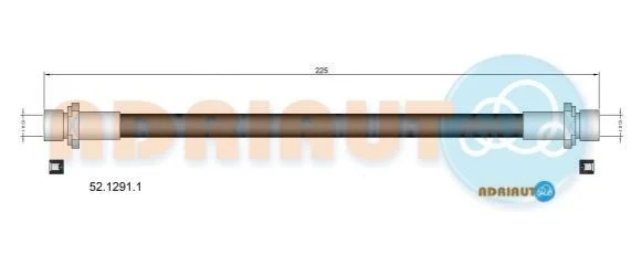 <strong>Шланг гальм. передн. лів. TOYOTA YARIS 06- ADRIAUTO 52.1291.1 (фото 1)</strong>