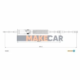 VW Трос сцепления Golf GTi-Jetta GLi 86- (837/458+65) для ADRIAUTO 55.0152 фото товару