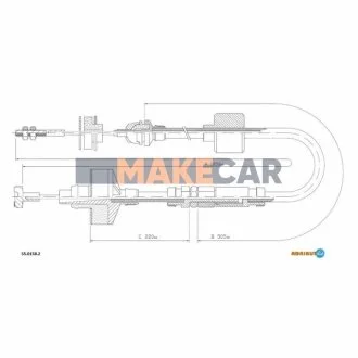 Трос зчеплення для Volkswagen ADRIAUTO 55.0158.2 фото товару