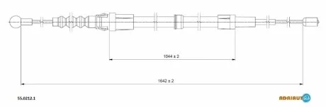 Трос ручного гальма для Audi, Volkswagen, Seat ADRIAUTO 55.0212.1 фото товару