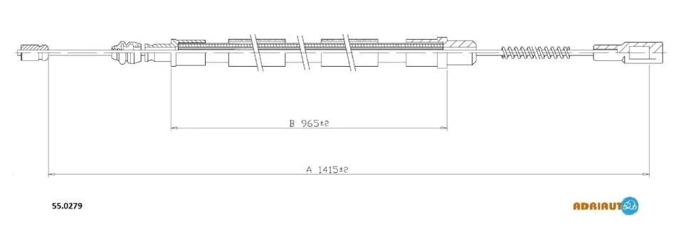<strong>VW трос ручного гальма TRANSPORTER 7 ADRIAUTO 55.0279 (фото 1)</strong>