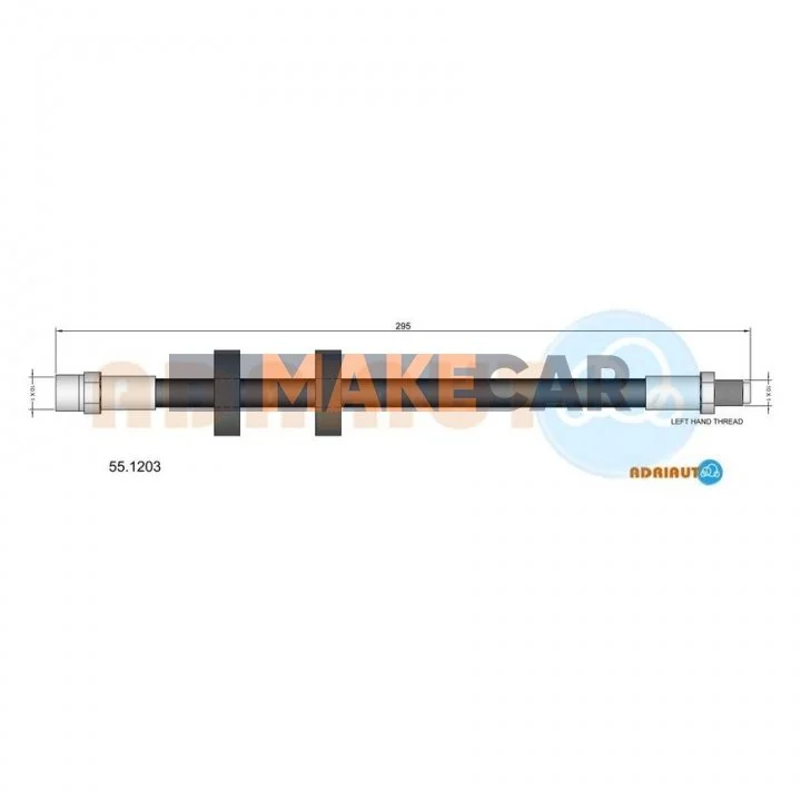 <strong>VW Шланг тормозной пер.Golf, Jeta,Passaat 78-83 ADRIAUTO 55.1203 (фото 1)</strong>