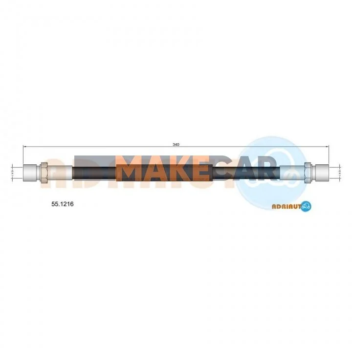 <strong>VW Шланг тормозной пер. VW T2 ADRIAUTO 55.1216 (фото 1)</strong>