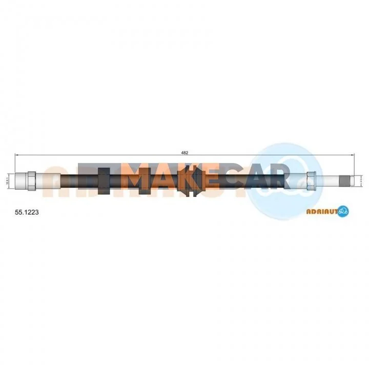<strong>VW Шланг тормозной перед.Golf 3/4, Caddy SEAT Ibiza, Cordoba, Inca ADRIAUTO 55.1223 (фото 1)</strong>