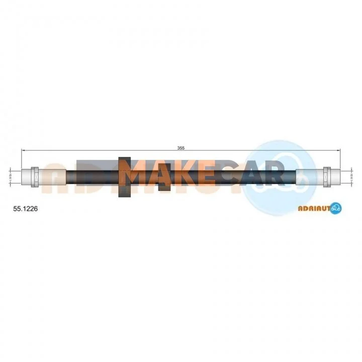 <strong>VW Шланг тормозной передний T4 90- ADRIAUTO 55.1226 (фото 1)</strong>