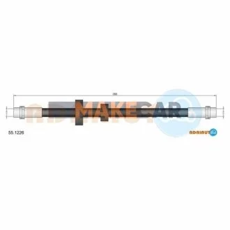 VW Шланг тормозной передний T4 90- для ADRIAUTO 55.1226 фото товару