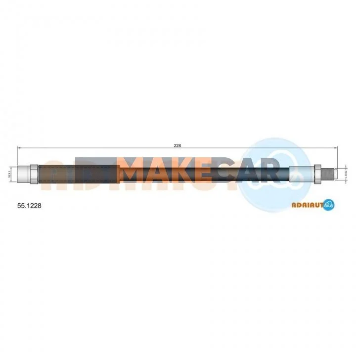 <strong>AUDI Шланг тормозной задн. (диск) 80 91- ADRIAUTO 55.1228 (фото 1)</strong>