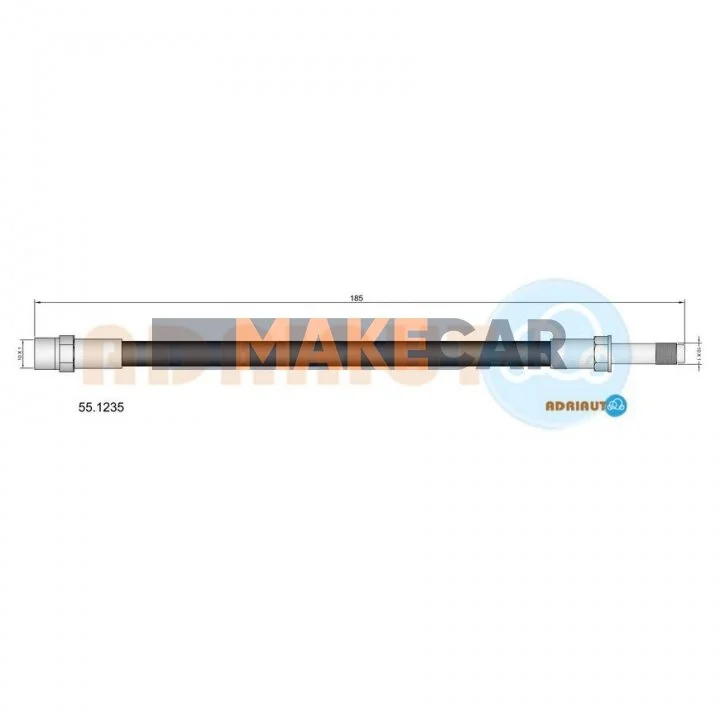 <strong>VW Шланг тормозной задн. Sharan FORD Galaxy SEAT Alhambra ADRIAUTO 55.1235 (фото 1)</strong>