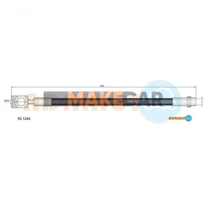 <strong>VW Шланг тормозной задн. Passat 96- AUDI A6 97- (4x4) ADRIAUTO 55.1244 (фото 1)</strong>