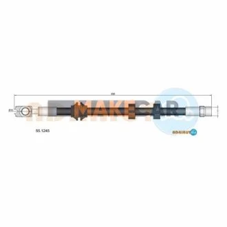 VW Шланг тормозной пер.Golf III 1.8/2.0/2.9 для Volkswagen ADRIAUTO 55.1245 фото товару