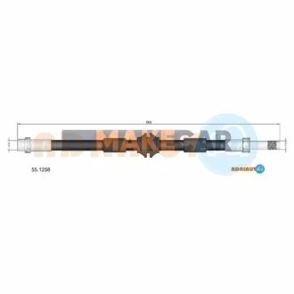 VW Шланг тормозной пер. T5 03- для ADRIAUTO 55.1258 фото товару