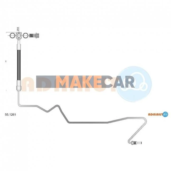 <strong>VW Шланг торм. зад. пр.Skoda Octavia 96-,Golf V (диск) ADRIAUTO 55.1261 (фото 1)</strong>
