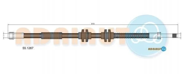 <strong>Тормозной шланг VW T5 пер. ADRIAUTO 55.1267 (фото 1)</strong>