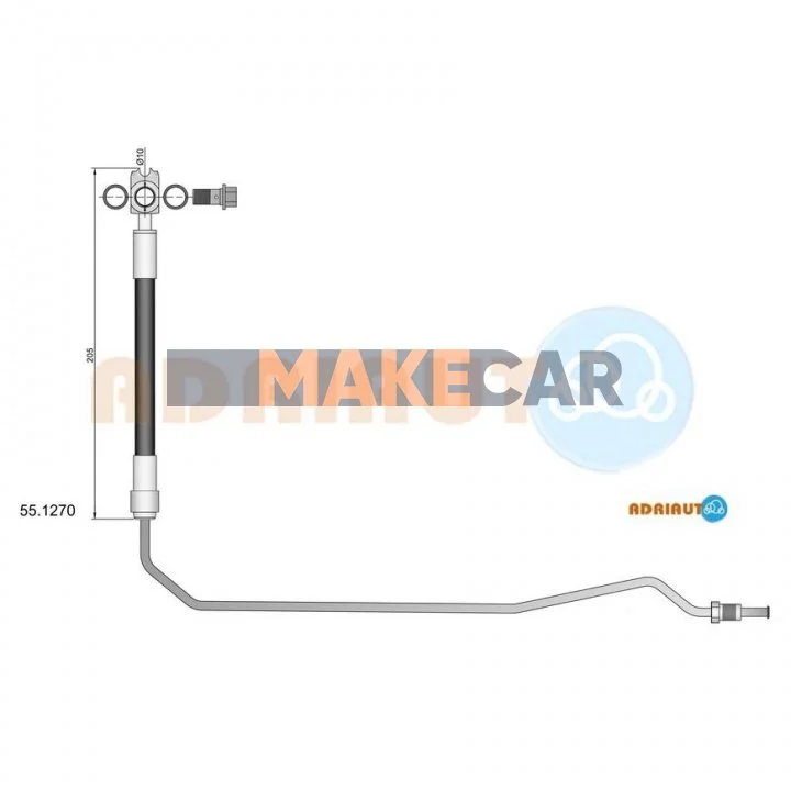 <strong>VW Шланг торм. зад. лев. AUDI A6 -05 ADRIAUTO 55.1270 (фото 1)</strong>