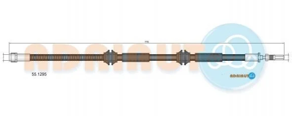 <strong>VW Тормозной шланг передний TOUAREG 02-, PORSCHE ADRIAUTO 55.1295 (фото 1)</strong>