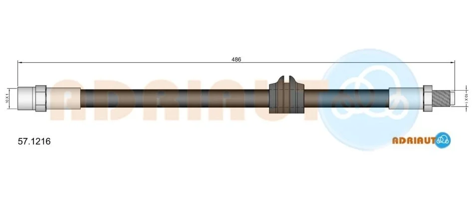 <strong>VOLVO Шланг тормозной пер.440/480 88- ADRIAUTO 57.1216 (фото 1)</strong>