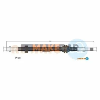 VOLVO Шланг торм. пер. C70/S40/V50 04- (15" диск) для Volvo ADRIAUTO 57.1234 фото товару
