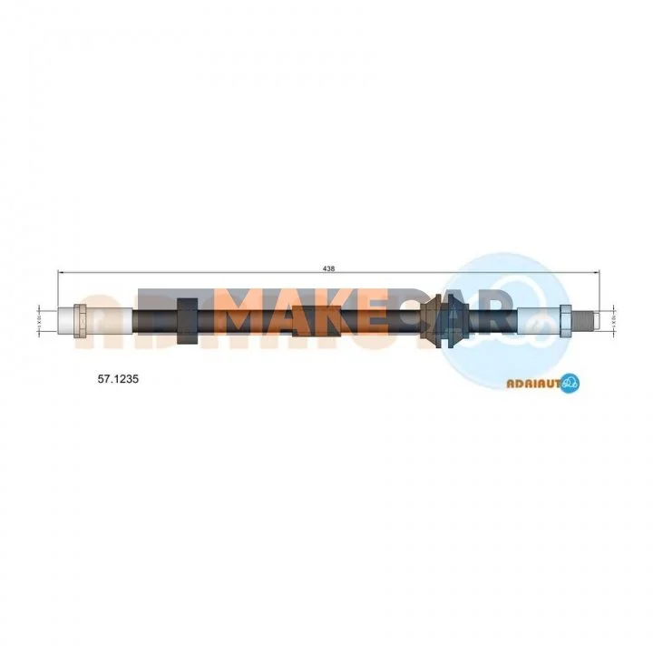 <strong>VOLVO Шланг торм. пер. C70/S40/V50 04- (16" диск) ADRIAUTO 57.1235 (фото 1)</strong>