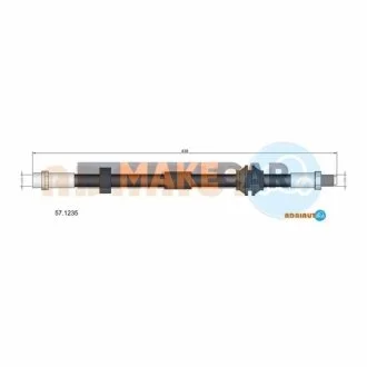 VOLVO Шланг торм. пер. C70/S40/V50 04- (16" диск) для ADRIAUTO 57.1235 фото товару