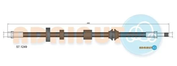 <strong>VOLVO Тормозной шланг передн. V 40 12- ADRIAUTO 57.1249 (фото 1)</strong>