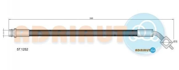 <strong>VOLVO Тормозной шланг задн. лев. S60 II 10- ADRIAUTO 57.1252 (фото 1)</strong>