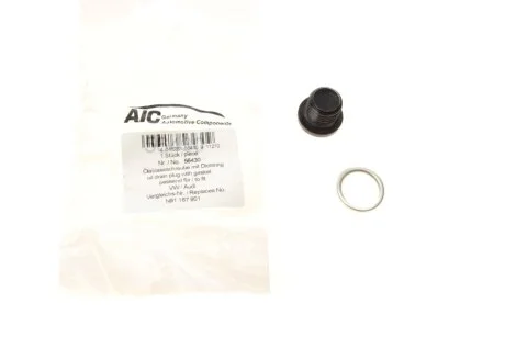 Болт зливу масла + шайба для Volkswagen, Audi, Porsche, Skoda, Seat AIC 56430 фото товару