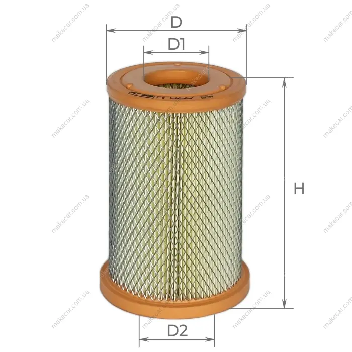 <strong>Фільтр повітряний NISSAN NAVARA, PICK UP 2.5 DI, DCI 02- (вир-во ALPHA FILTER) Alpha AF0227 (фото 1)</strong>