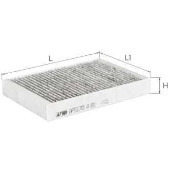 Фільтр салону (з вугіллям) MERCEDES-BENZ V-Klasse II, Vito III Альфа для Alpha AF5170a фото товару