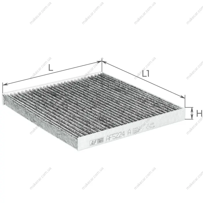 <strong>Фільтр салону Chery Tiggo 3 14- вугільний (вир-во ALPHA FILTER) Alpha AF5224A (фото 1)</strong>