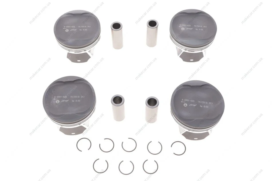 <strong>Комплект поршнів AMP PX-RAV-4A-5901-025 (фото 1)</strong>
