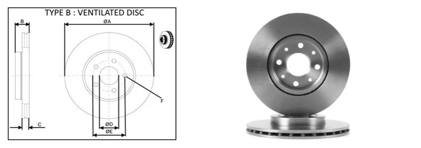 <strong>Диск тормозной, лев/прав, пер (кратно2шт) FIAT DOBLO Фургон/мінівен (119_,223_) (03/01-) APPLUS 61263AP (фото 1)</strong>