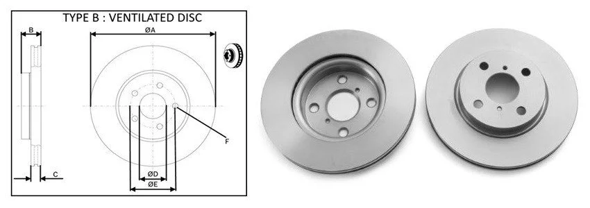 <strong>Диск тормозной передний Toyota Yaris (_P13_) (10/12-) APPLUS 61313AP (фото 1)</strong>