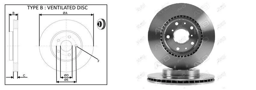 <strong>Диск тормозной передний (кратно 2) Suzuki SX4 (EY, GY) (06/06-12/15) APPLUS 61423AP (фото 1)</strong>