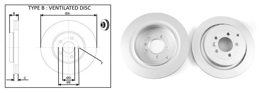 <strong>Диск тормозной задний (кратно 2) Land Rover Range Rover Sport I (L320) (02/05-03 APPLUS 61434AP (фото 1)</strong>