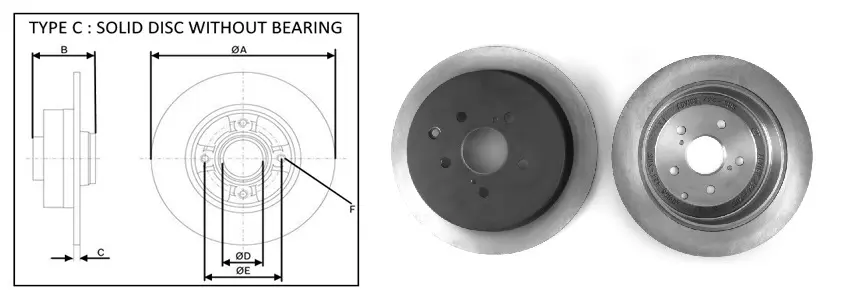 <strong>Диск тормозной задний (кратно 2) LEXUS RX (-15)/TOYOTA HIGHLANDER (-21) (APPLUS 61676AP (фото 1)</strong>