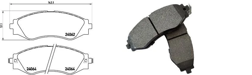 <strong>Колодки тормозные передние Daewoo Rezzo (U100)/ Tacuma (09/00-12/04) APPLUS 71345AAP (фото 1)</strong>