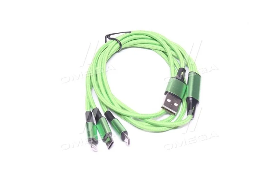 <strong>Кабель 3 в 1, USB MicroUSB+TypeC+Lightning, 1м <> ARMER ARM-MC001 (фото 1)</strong>