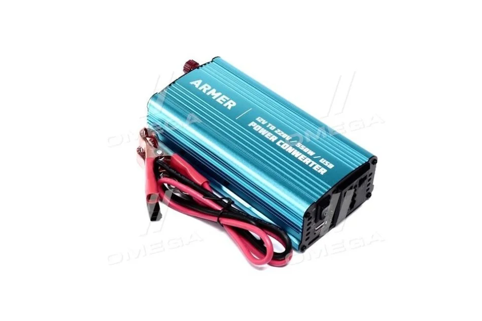 <strong>Перетворювач напруги 12V-220V/550W/USB/мод.хвиля <> ARMER ARM-PI600 (фото 1)</strong>