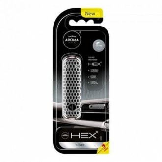 Ароматизатор на дефлектор Car HEX 10g - SILVER Aroma 83576 фото товару