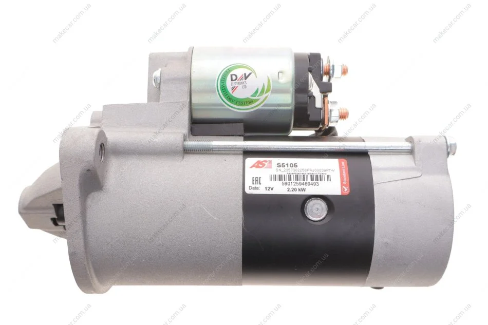 <strong>Стартер новий HYUNDAI H-1 A1 97-04, H-100 HR 94-03; MITSUBISHI L200 06-15, L200 96-06, Galant 92-96, L400 94-06, Pajero 82-91, L300 86-04 AS S5105 (фото 1)</strong>