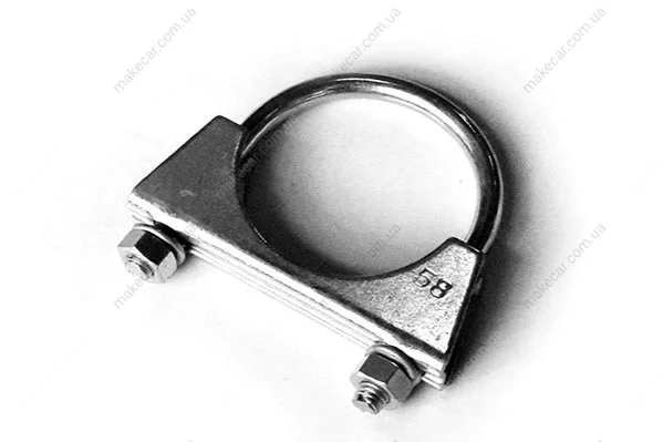 <strong>Хомут глушителя стремяночный M8 Ф58 мм (оцинк. сталь) (10шт) Asam ASAM 55320 (фото 1)</strong>