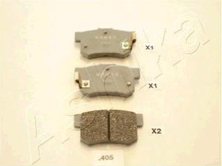 Колодки дискові гальмівні задні HONDA ACCORD (вир-во) ASHIKA 51-04-405