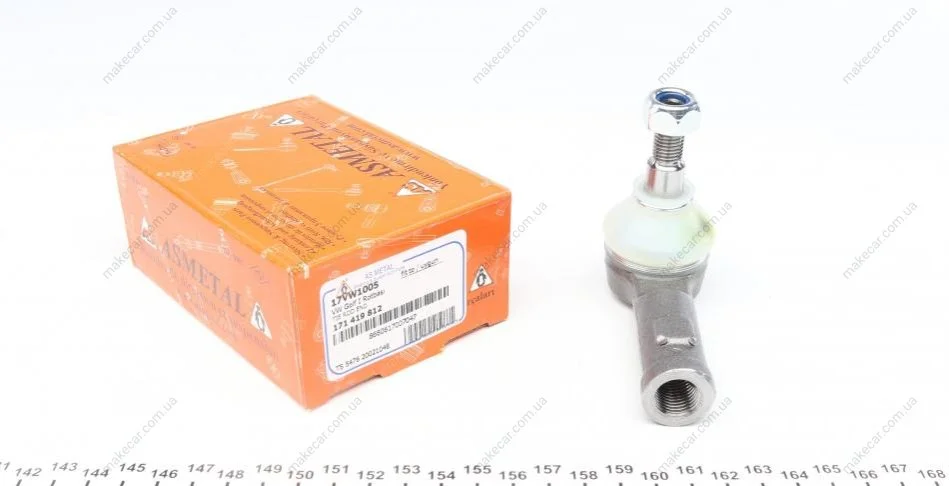 <strong>Наконечник рульової тяги Caddy I/Golf I/Jetta/T3 -92 ASMETAL 17VW1005 (фото 1)</strong>